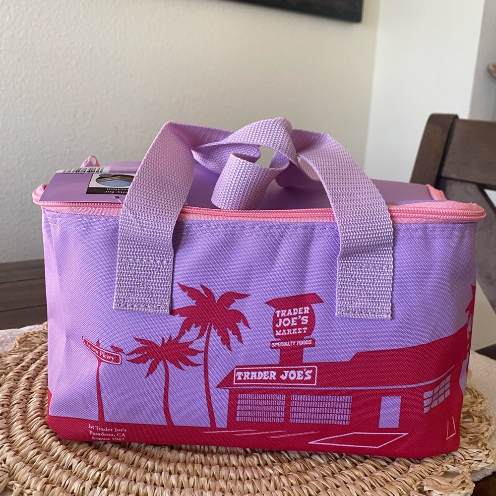 Trader Joe's Purple Insulated Lunch Bag - Compact Cooler Tote